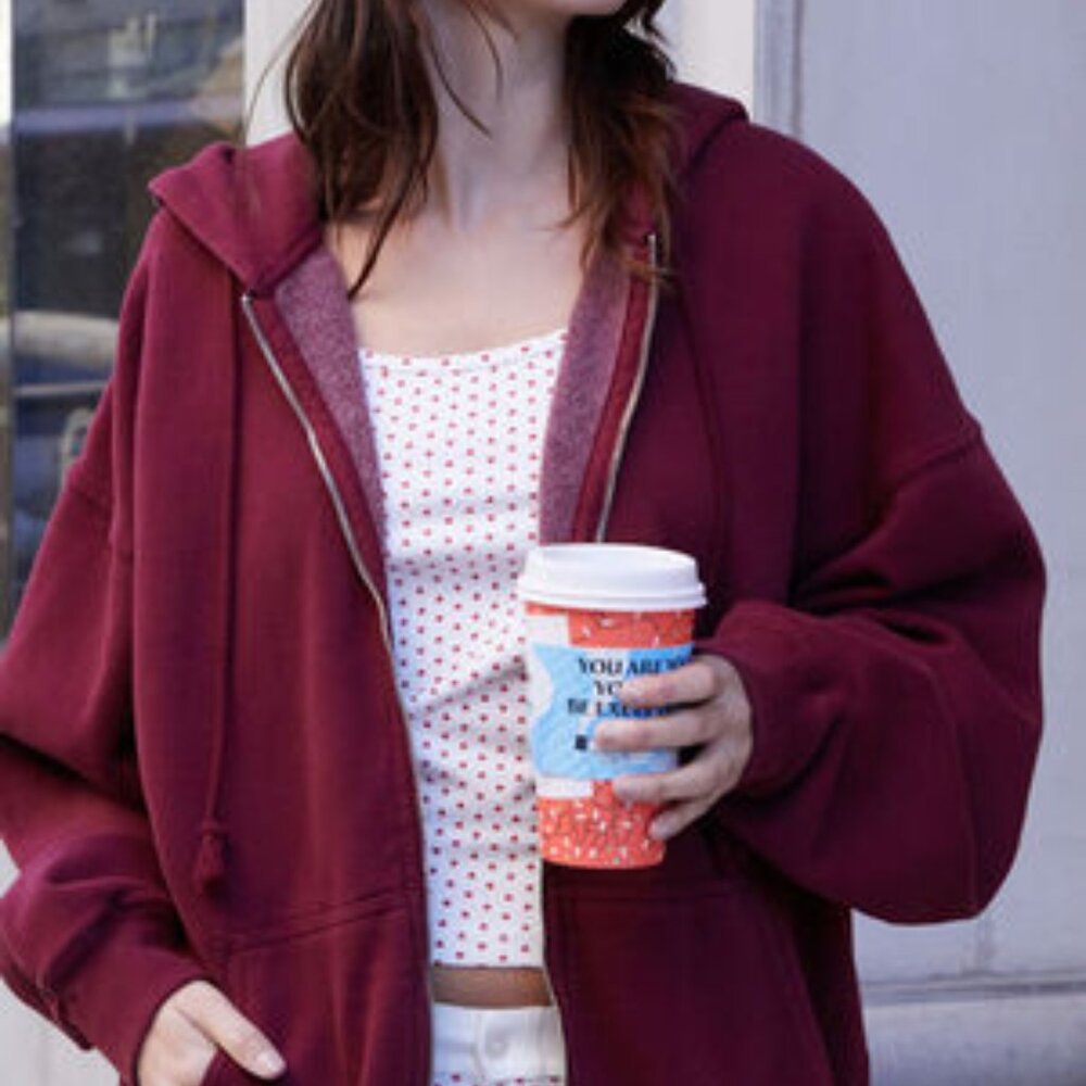 Brandy Christy Hoodie - Burgundy / Oversized Fit
